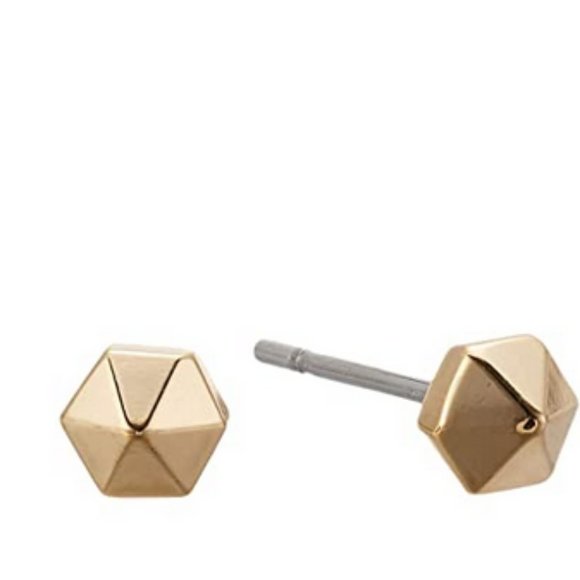 ALLSAINTS Gold Tone Stud Earrings Set - Picture 5 of 5